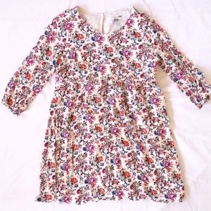 EUC Old Navy plus size xxxl floral babydoll swing dress keyhole back 3/4 sleeve